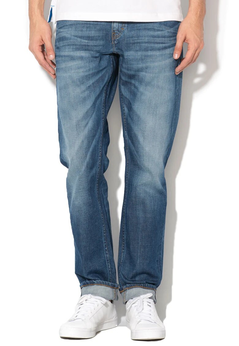 Mustang Jeansi slim fit albastri cu aspect decolorat Oregon