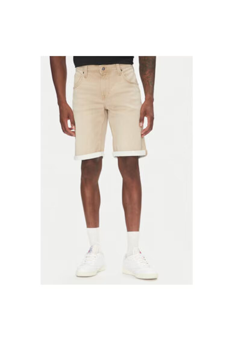 Mustang Pantaloni scurti din denim barbati 1016351 - Bumbac/Poliester - Bej - Bej