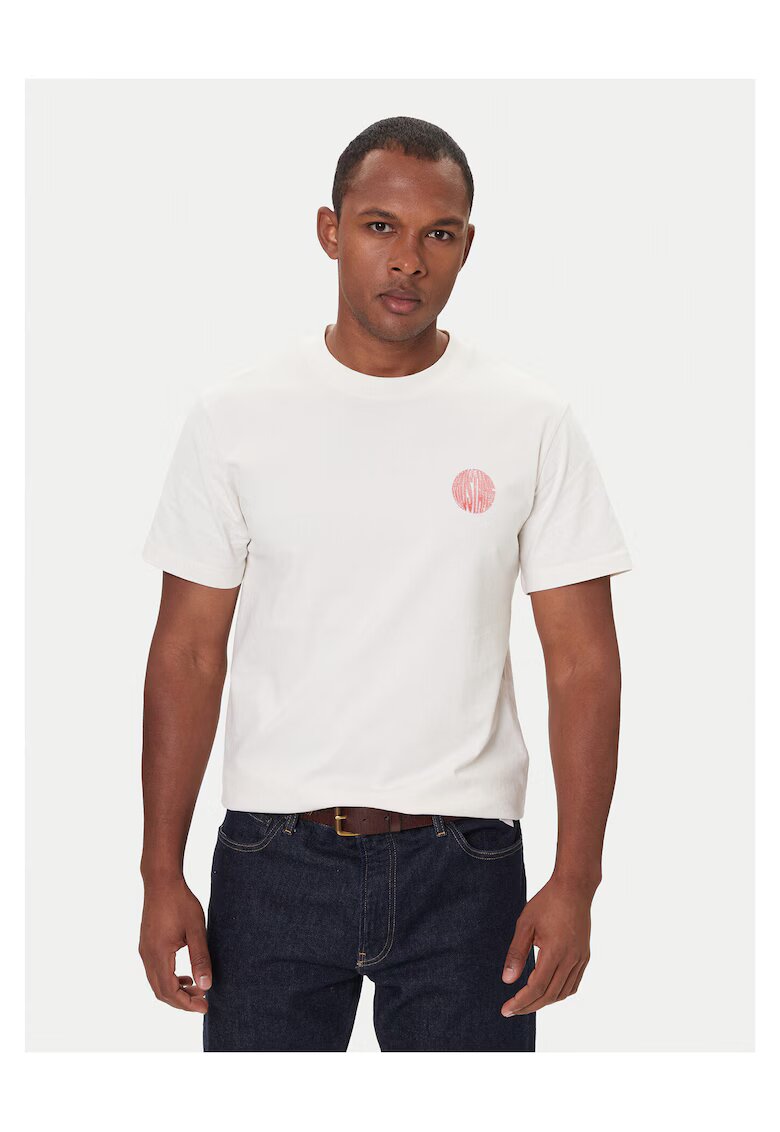 Mustang Tricou barbati alb - bumbac