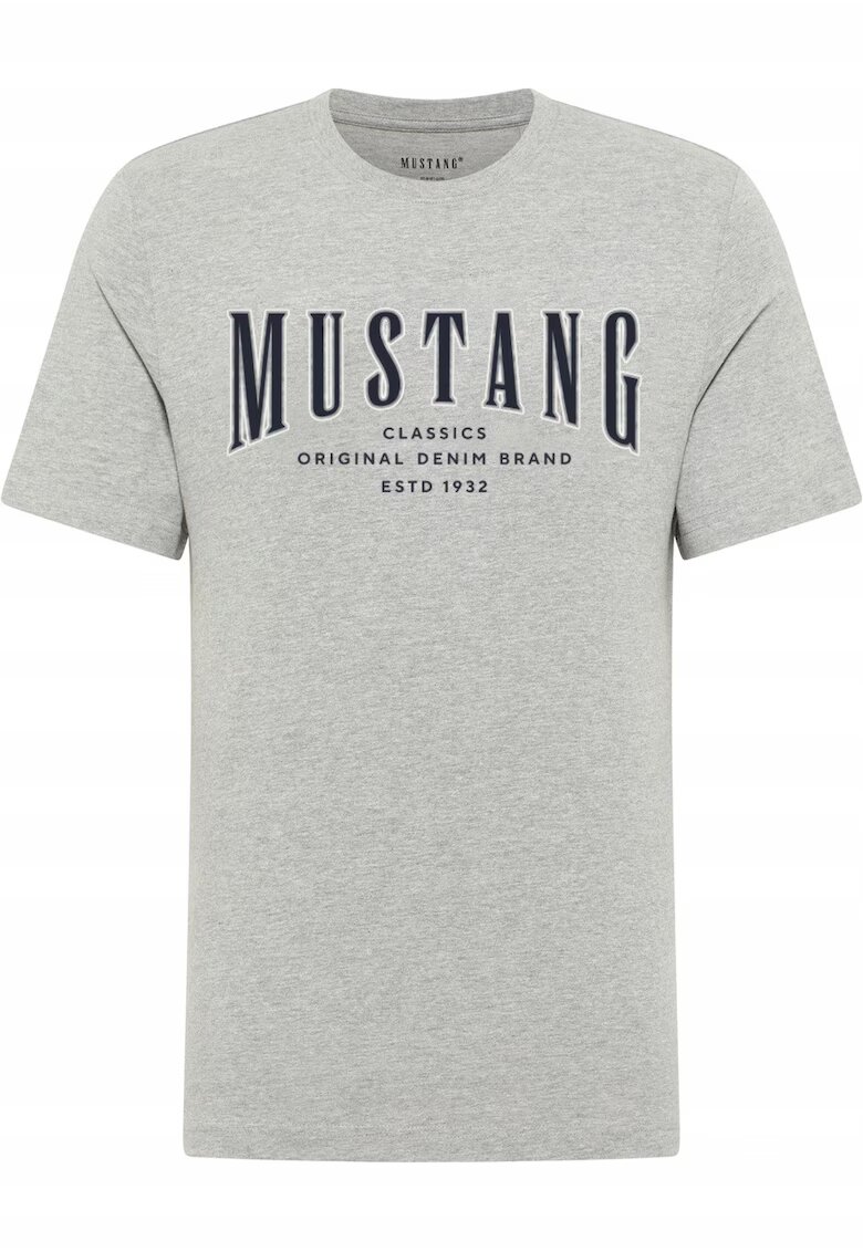 Mustang Tricou barbati Style Alex - gri - bumbac - regular fit - Marime