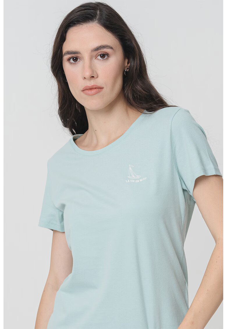 Mustang Tricou cu decolteu rotund Alma - Albastru aquamarin