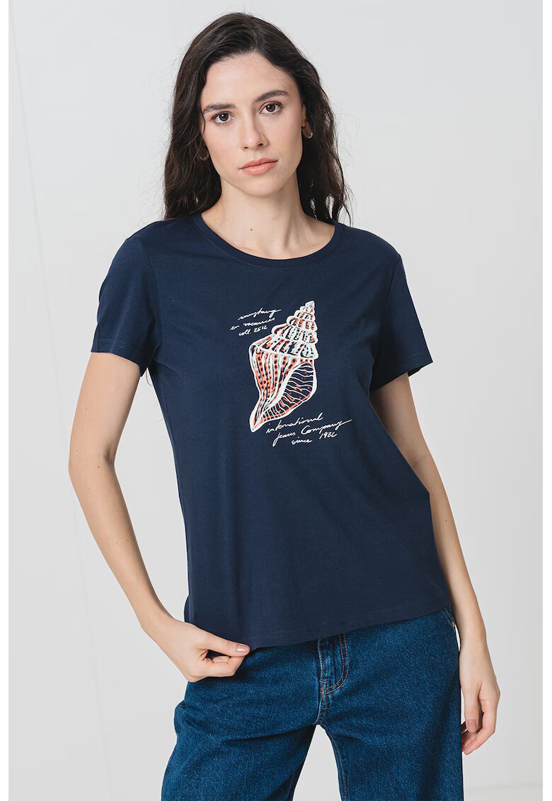 Mustang Tricou cu design grafic Alma - Bleumarin