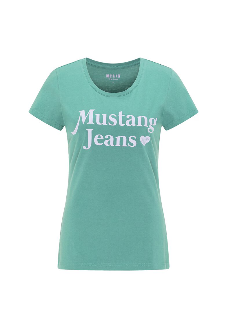 Mustang Tricou cu imprimeu logo 1 - Verde menta