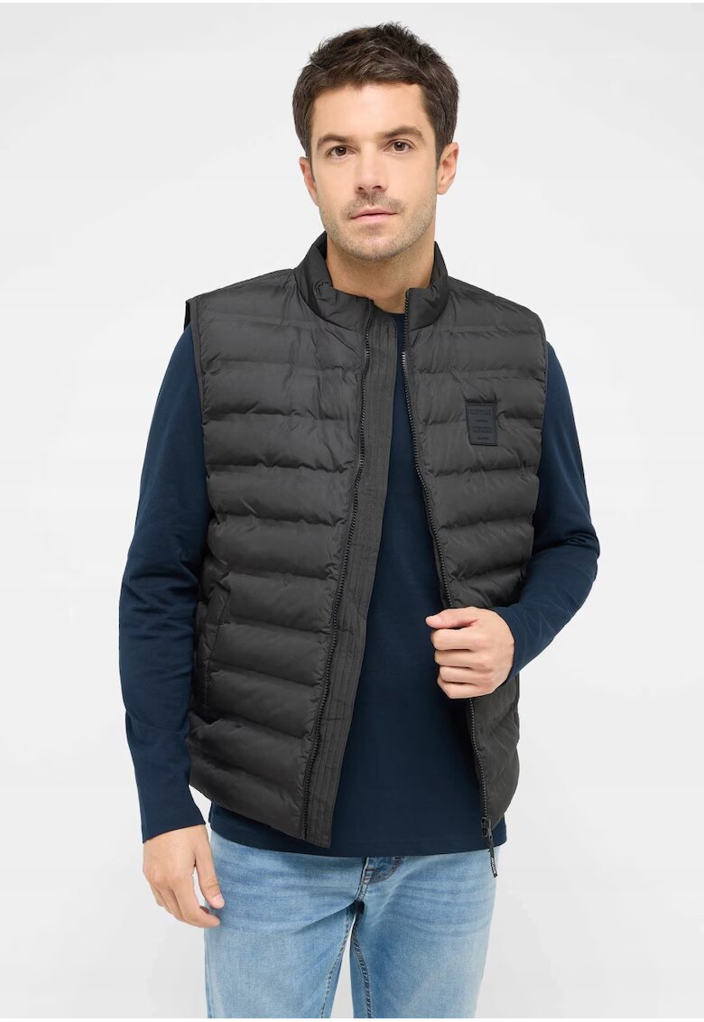 Mustang Vesta Barbati - Dublin - Regular Fit - Fara Maneci - Fermoar - Design Simplu - 2 Buzunare - Poliester - Marime M - Negru