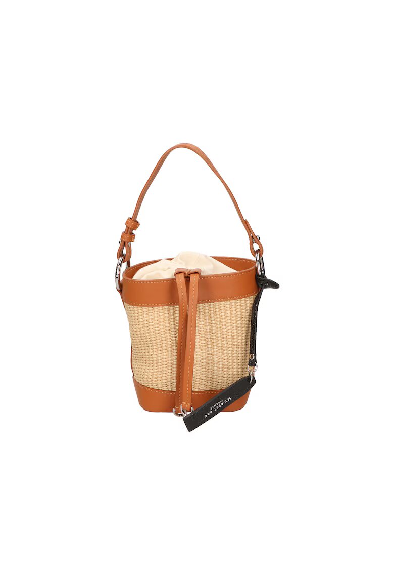 My-Best Bag Geanta bucket de piele si material textil
