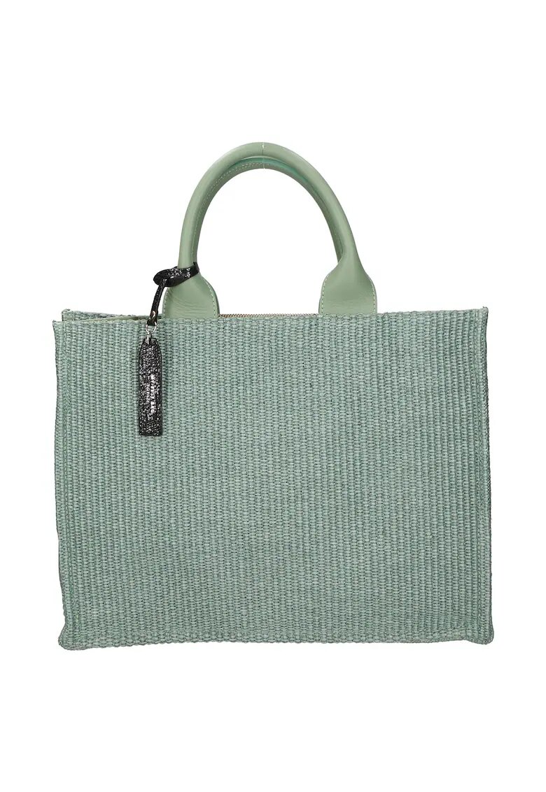 My-Best Bag Geanta de piele si material textil cu maner - Verde menta