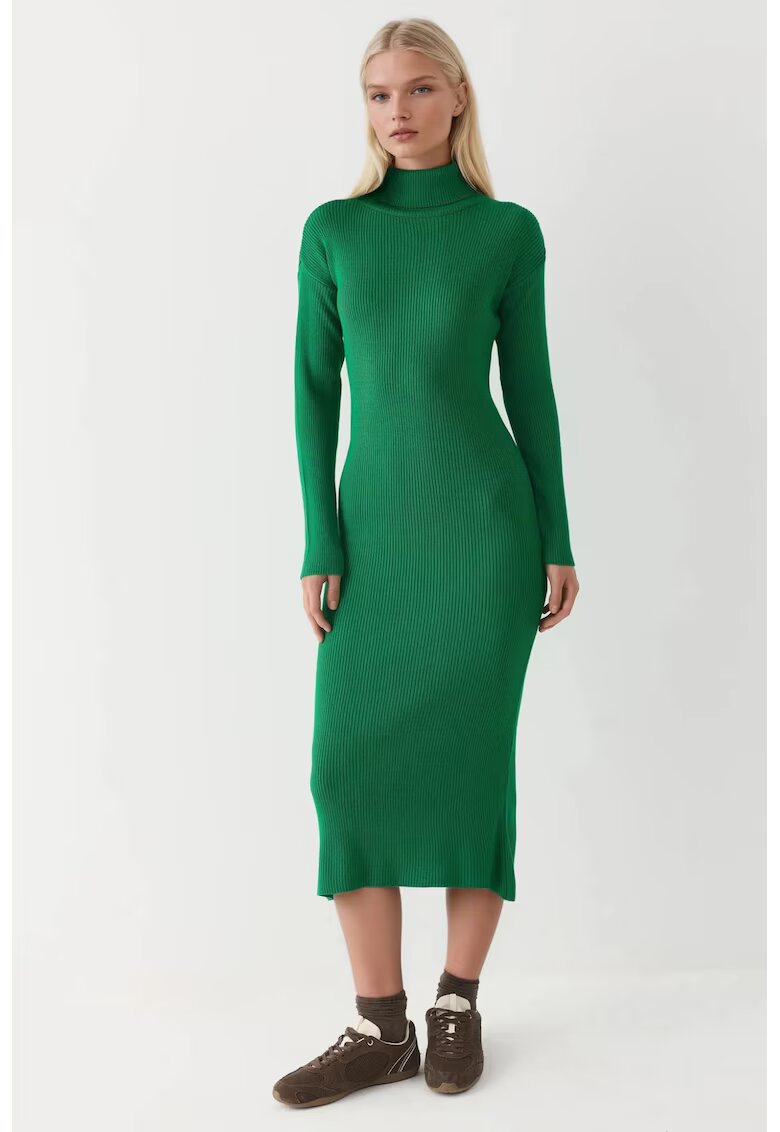 MyFashion Rochie tricotata - bodycon - verde -