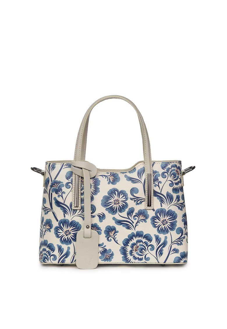 myOwn Geanta dama din piele cu model floral Mariella FF8