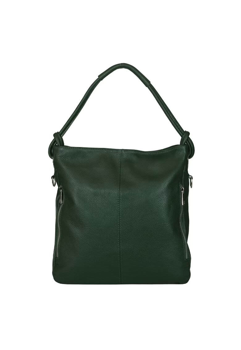 myOwn Geanta dama din piele naturala Mia verde inchis