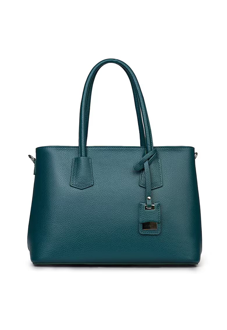 myOwn Geanta dama din piele naturala Valentina verde marin
