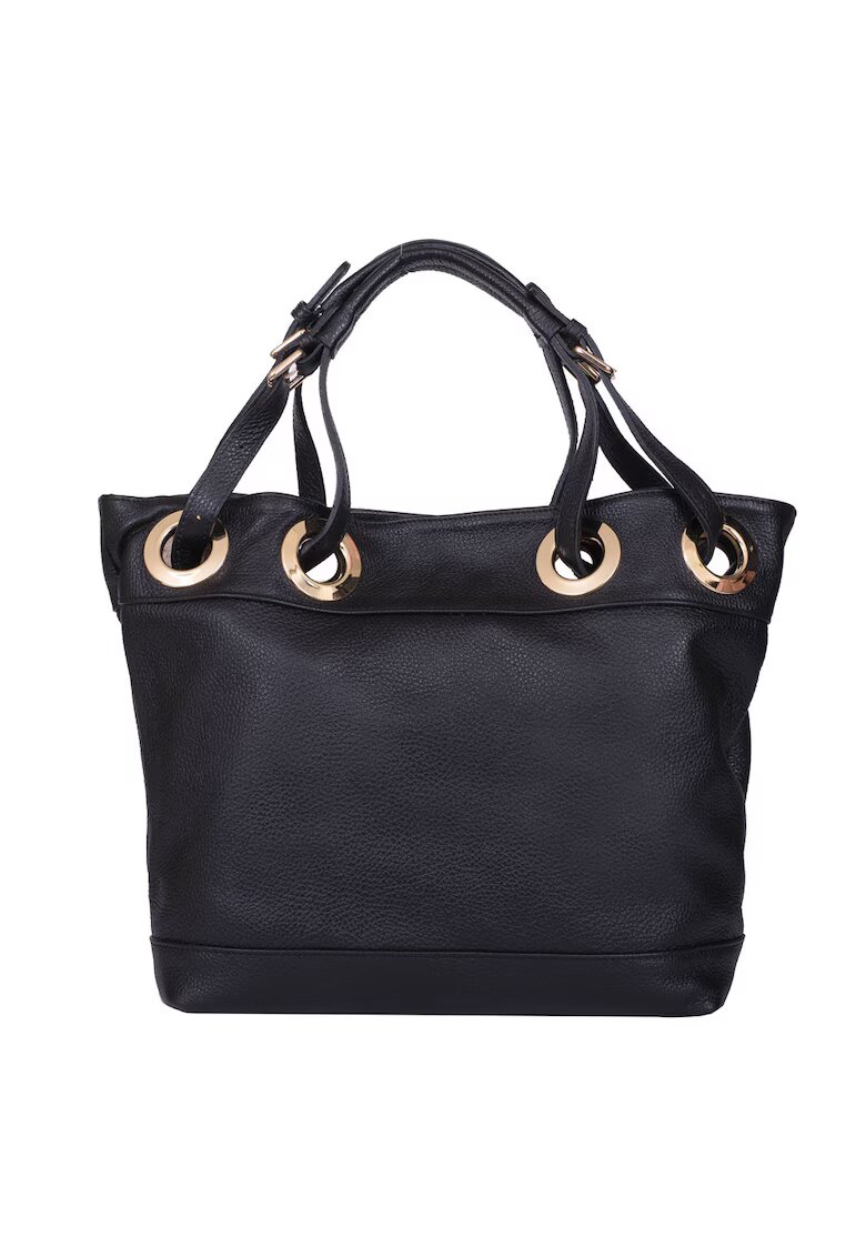 myOwn Geanta din piele naturala Stella - Negru - 32x44cm