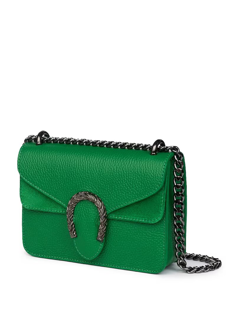 myOwn Poseta dama din piele naturala Dalia verde - 15x20cm