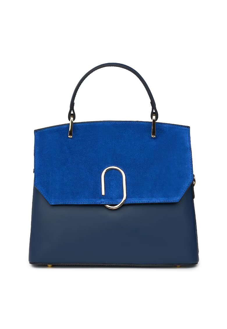 myOwn Poseta din piele naturala Ruby - Bleumarin