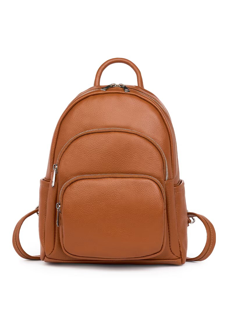 myOwn Rucsac din piele naturala - Alghero - 28x25x14cm - Maro