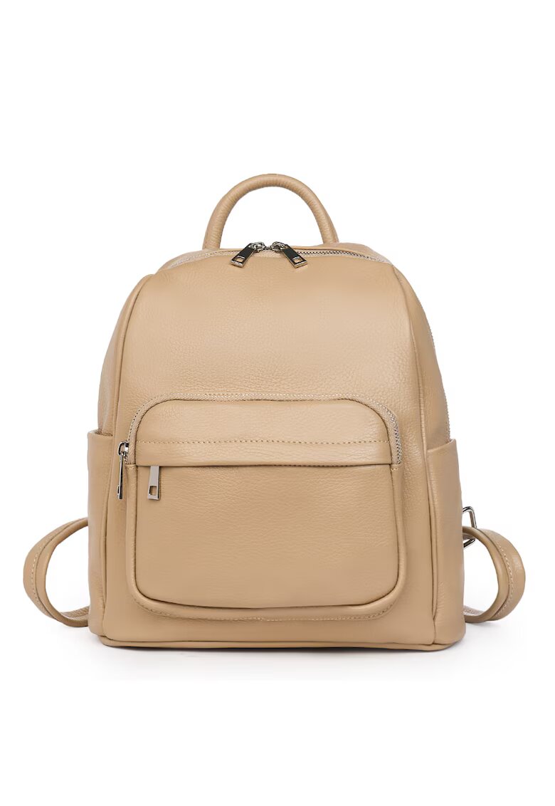 myOwn Rucsac din piele naturala - Vicenzo - 28x25x12cm - Bej