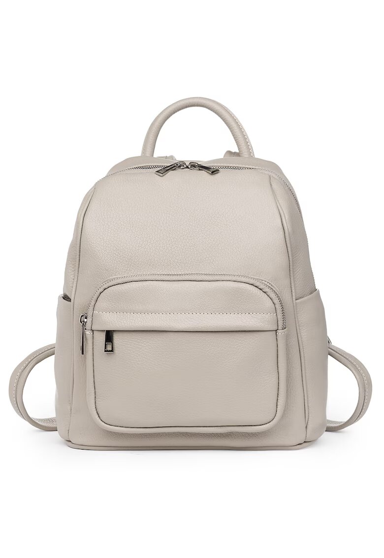 myOwn Rucsac din piele naturala - Vicenzo - 28x25x12cm - Gri