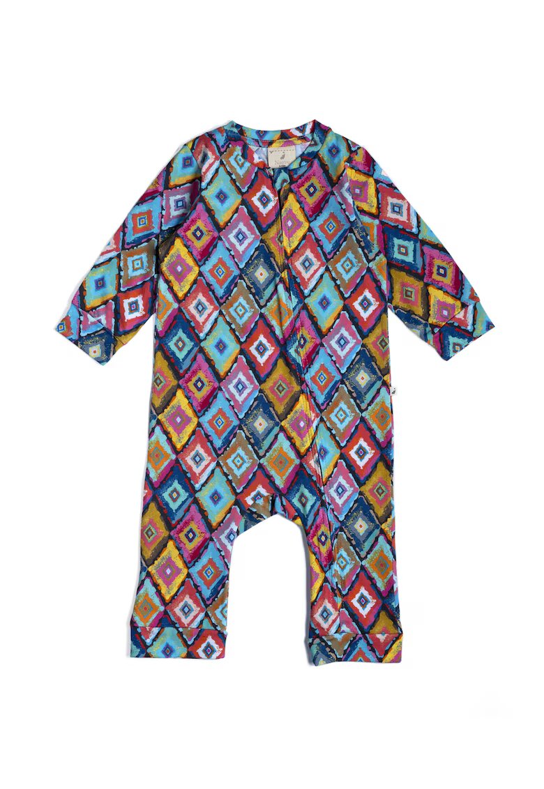 Naeve Salopeta lunga cu model geometric - Multicolor
