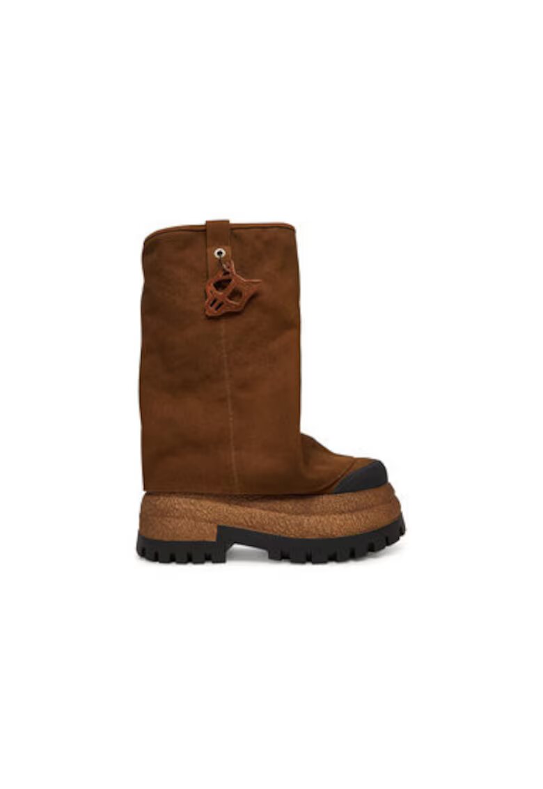 Naked Wolfe Botine dama DISTURB - Piele naturala - Maro - Maro