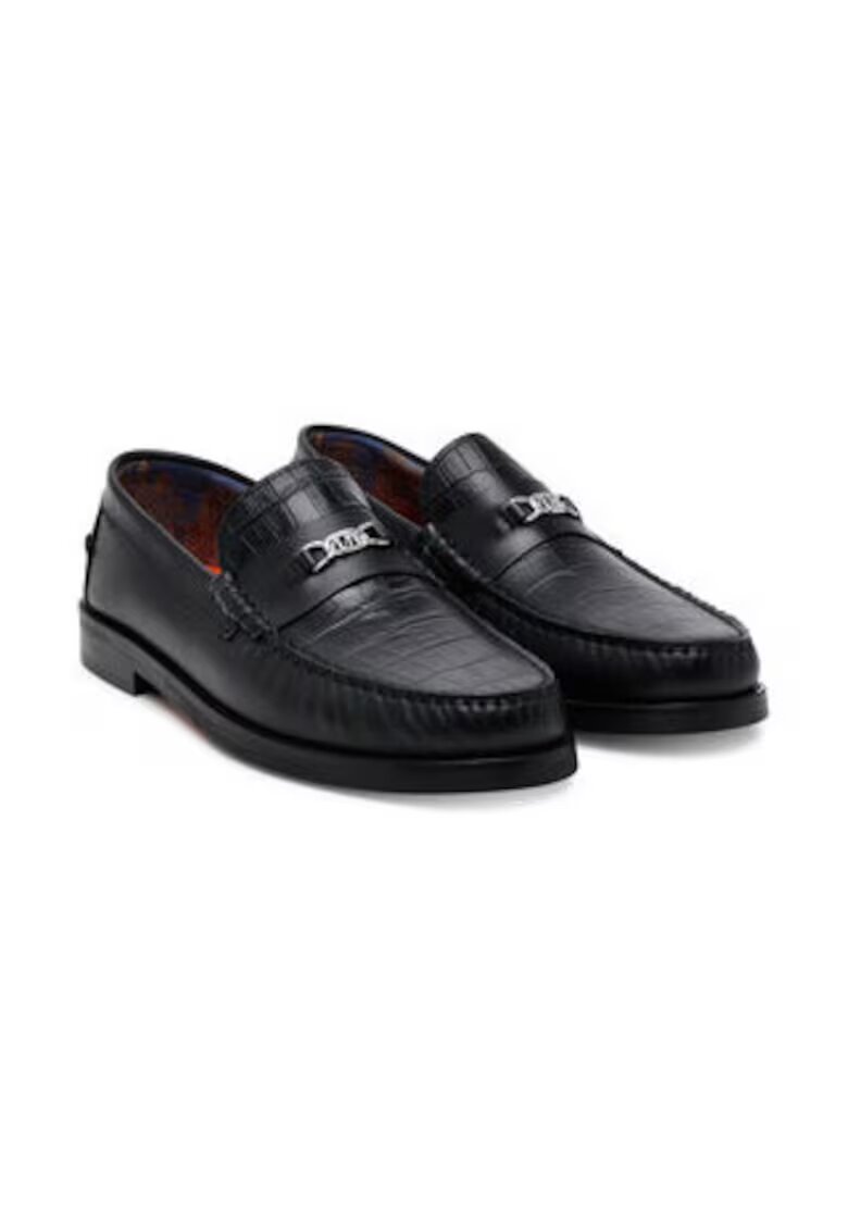 Naked Wolfe Mocasini barbatesti - 305469175 - piele naturala - negru