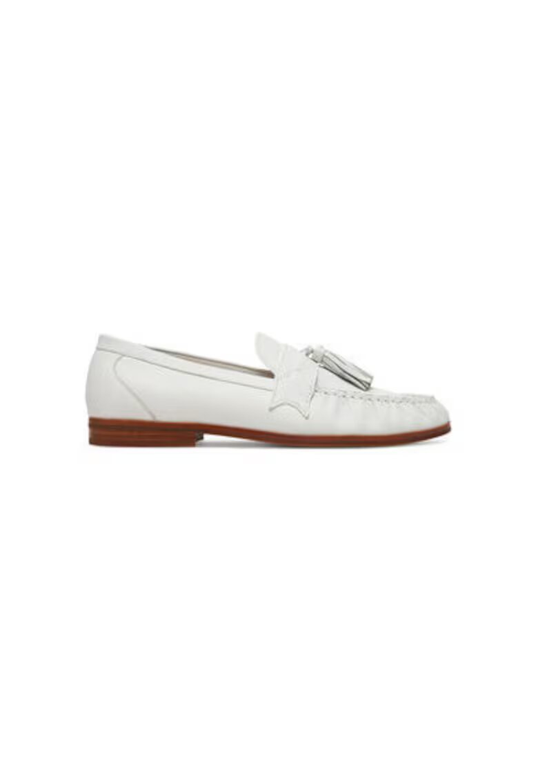 Naked Wolfe Mocasini barbati LIDO - Piele naturala - Alb - Alb