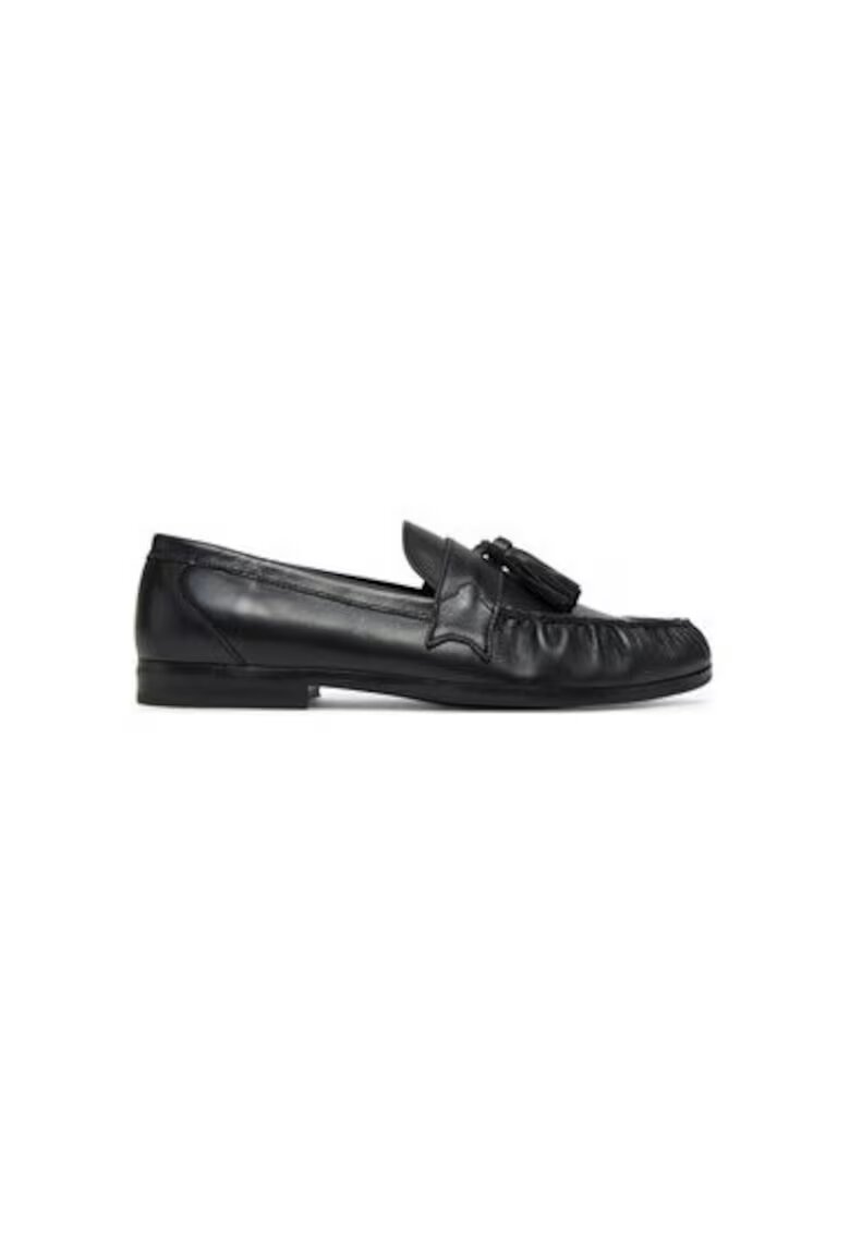 Naked Wolfe Mocasini barbati LIDO - Piele naturala - Negru - Negru