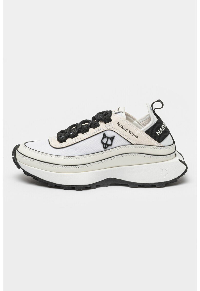 Naked Wolfe Pantofi sport cu logo - Alb/Negru