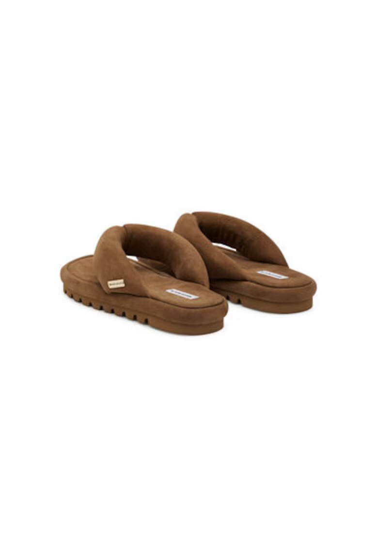 Naked Wolfe Papuci flip-flop dama HILARY - Piele naturala - Maro - Maro