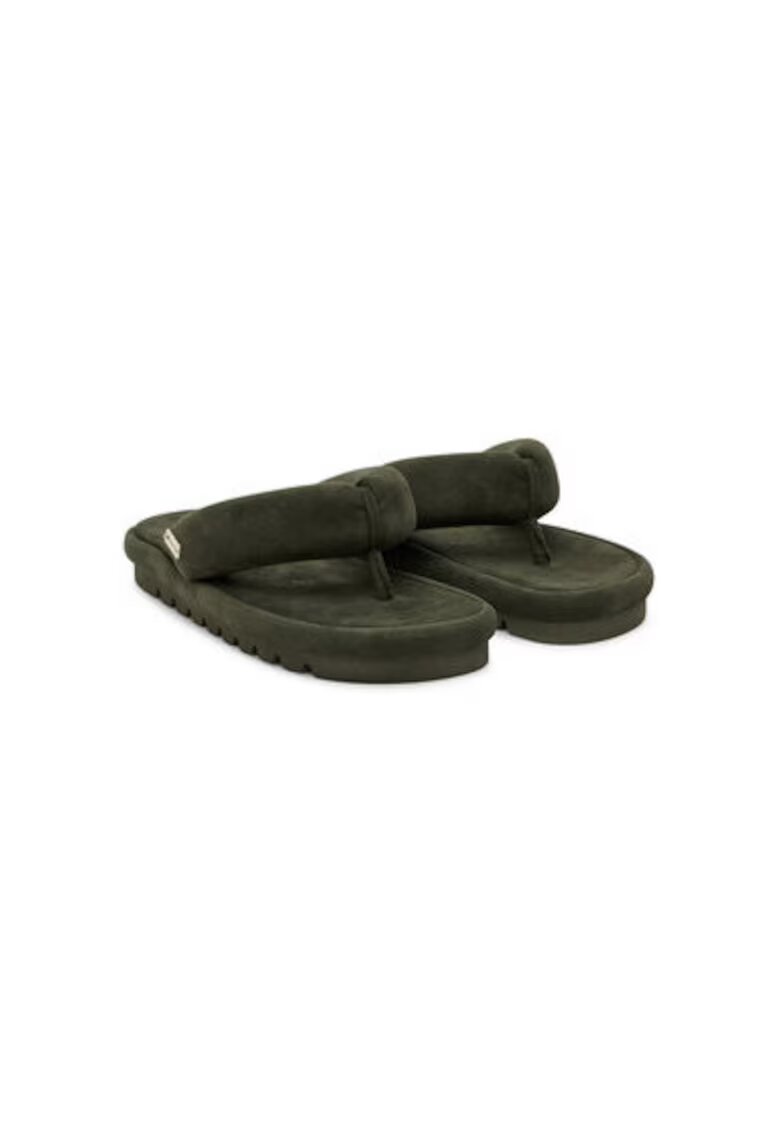 Naked Wolfe Papuci flip-flop dama HILARY - Piele naturala - Verde - Verde