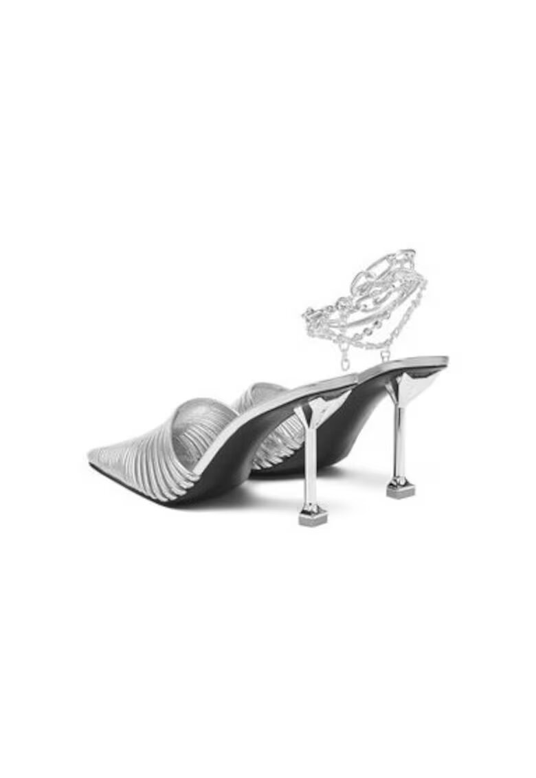 Naked Wolfe Slapi dama - CHROMED - Piele naturala - Argintiu
