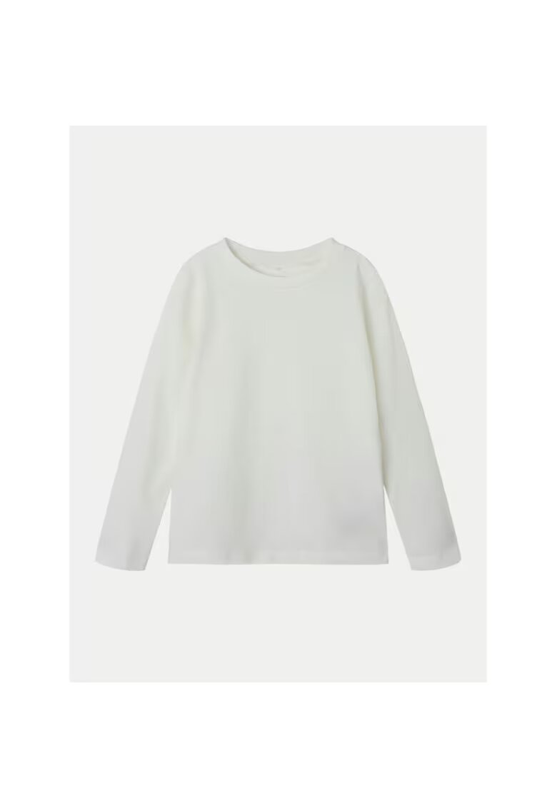 NAME IT Bluza fete - 304718595 - Bumbac organic - Alb - Alb