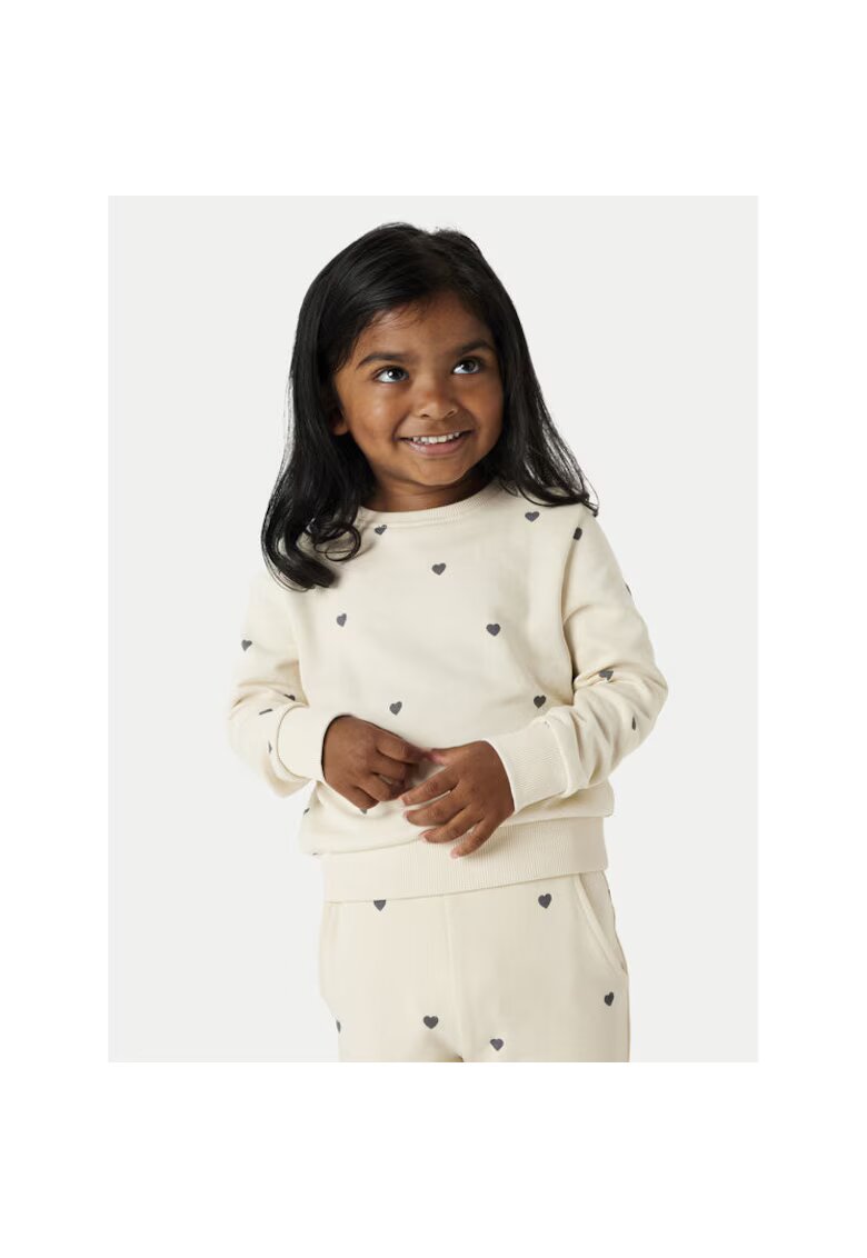 NAME IT Bluza fete - 304718632 - Bumbac - Bej - Bej
