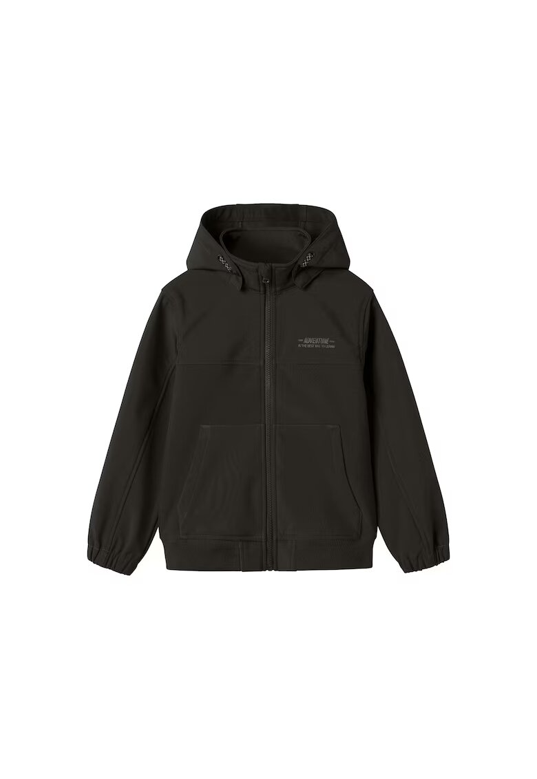 NAME IT Geaca Softshell copii - negru