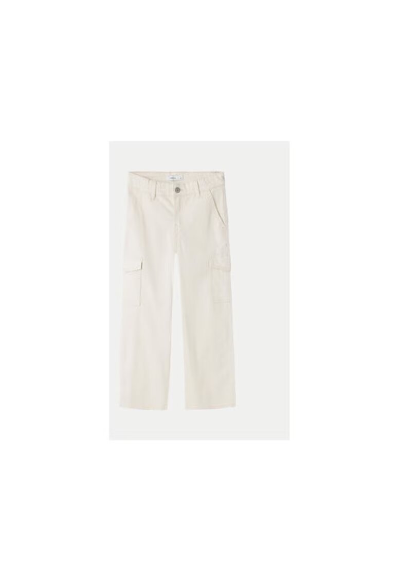 NAME IT Pantaloni fete - 304434259 - Bumbac - Bej - Bej