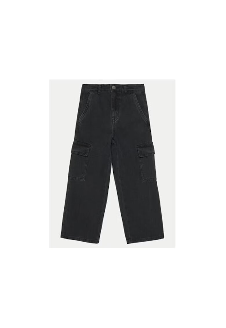 NAME IT Pantaloni fete - 304718243 - Bumbac/Poliester - Negru - Negru