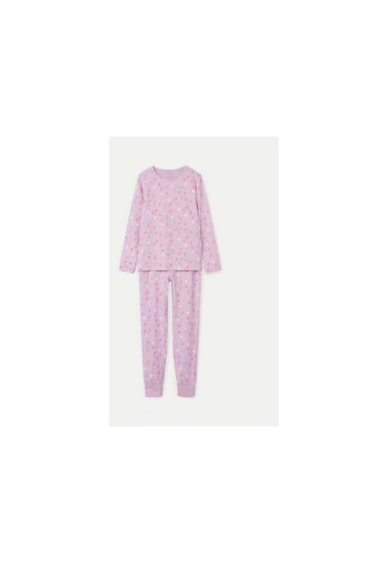 NAME IT Pijama fete - 304434501 - Bumbac - Roz - Roz