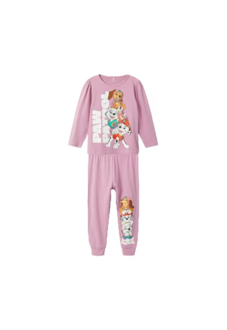 NAME IT Pijamale copii - roz - bumbac-elastan -