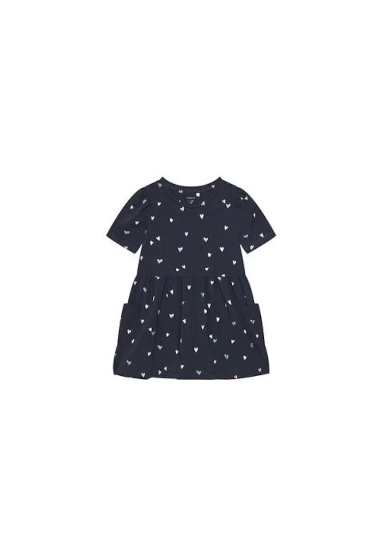 NAME IT Rochie fete 13238062 - Bumbac/Elastan - Bleumarin - Bleumarin