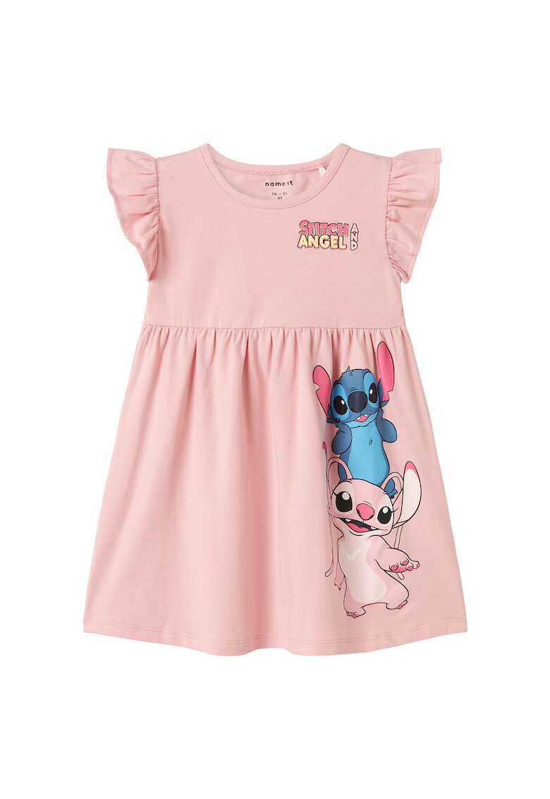 NAME IT Rochie fete 13242968 - Bumbac/Elastan - Roz - Roz