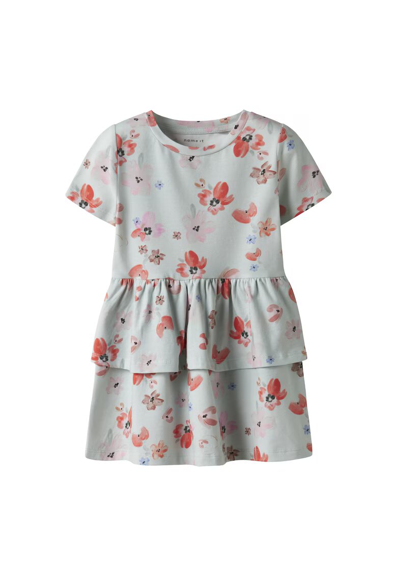 NAME IT Rochie fete 13244206 - Bumbac organic - Albastru - Albastru