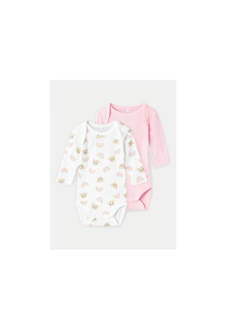 NAME IT Set 2 body-uri fete - 304434488 - Bumbac organic/Bumbac - Alb - Alb