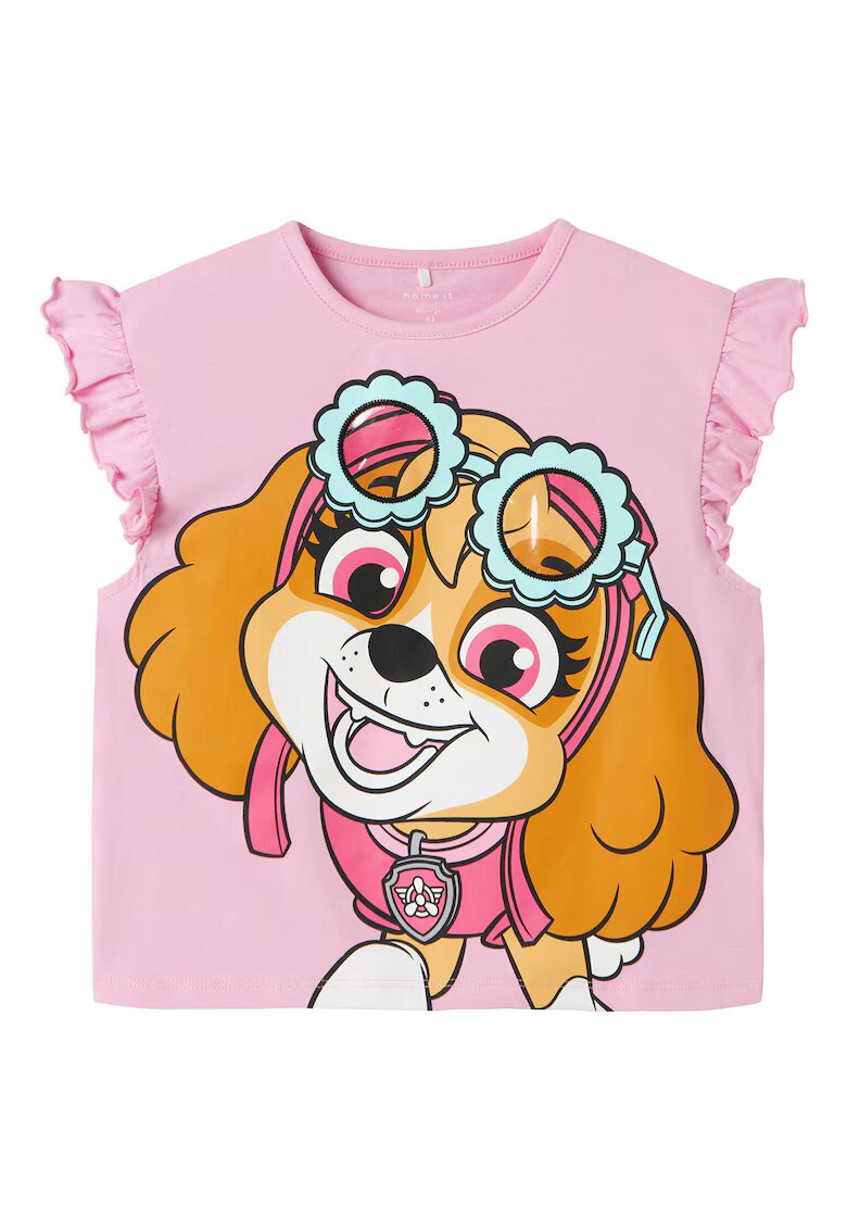 NAME IT Top pentru fete 13240714 - Bumbac/Elastan - Roz - Roz