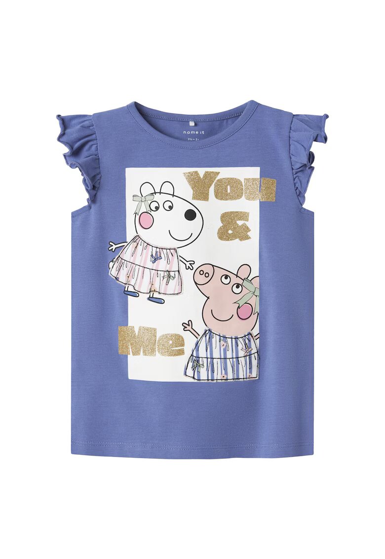 NAME IT Top pentru fete 13242959 - Bumbac/Elastan - Albastru - Albastru
