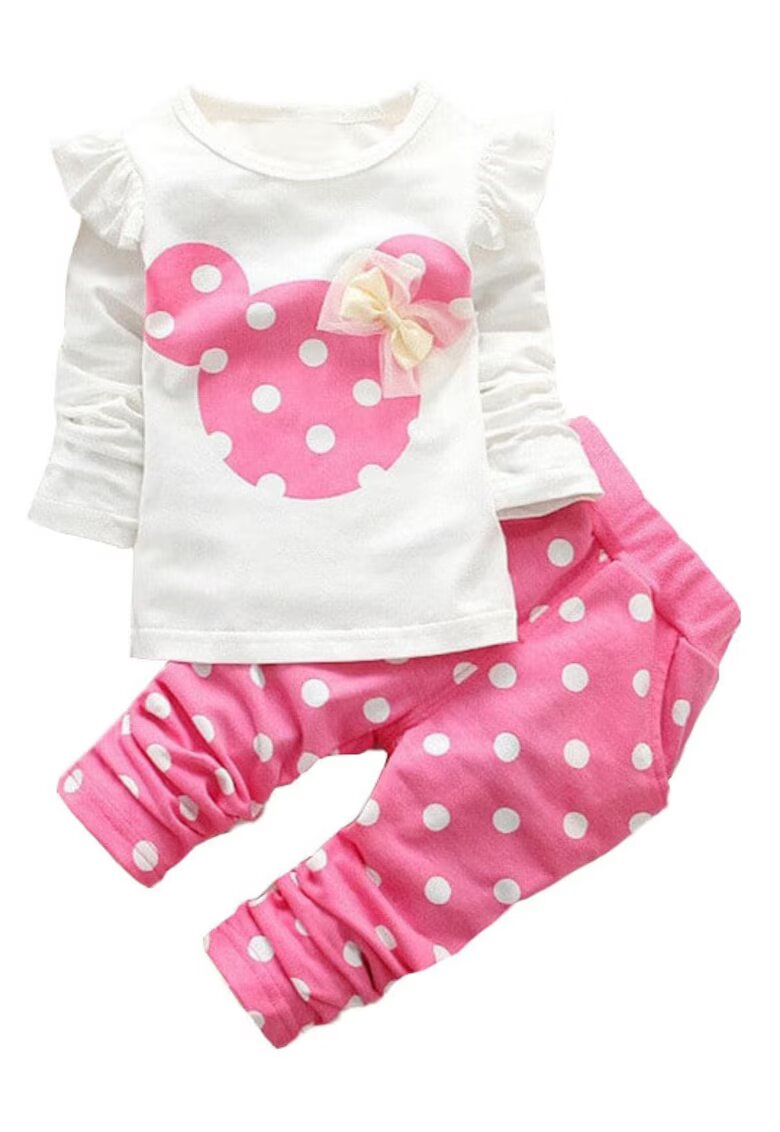 Nannie Compleu 2 piese - cu buline - pentru fetite