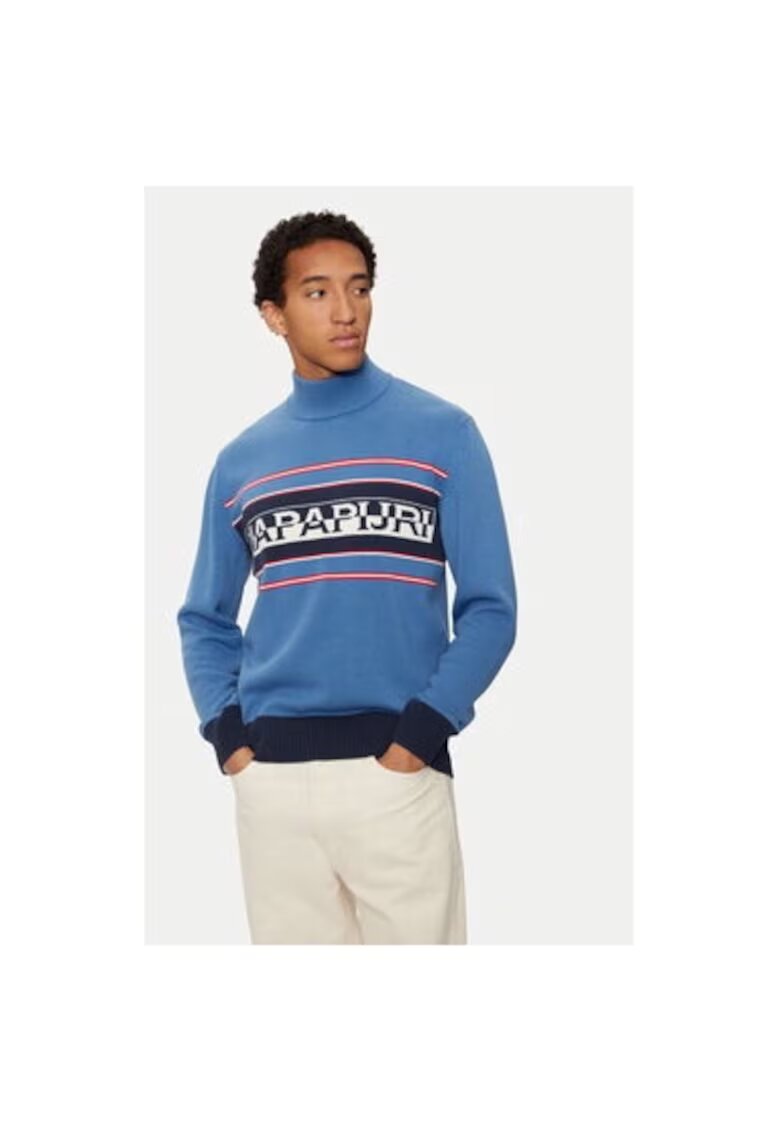 Napapijri Bluza barbati - 304196928 - Bumbac - Albastru - Albastru