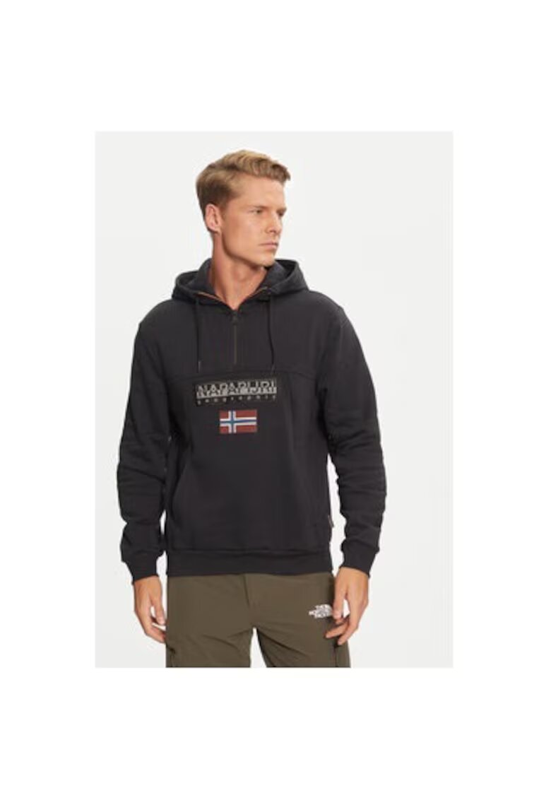 Napapijri Bluza barbati - 304197246 - Bumbac - XS INTL - Negru