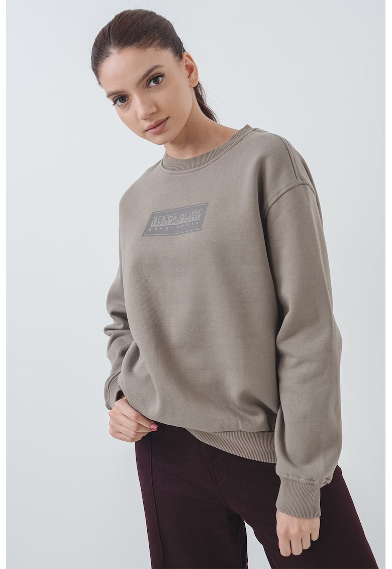 Napapijri Bluza de trening relaxed-fit cu logo - Kaki