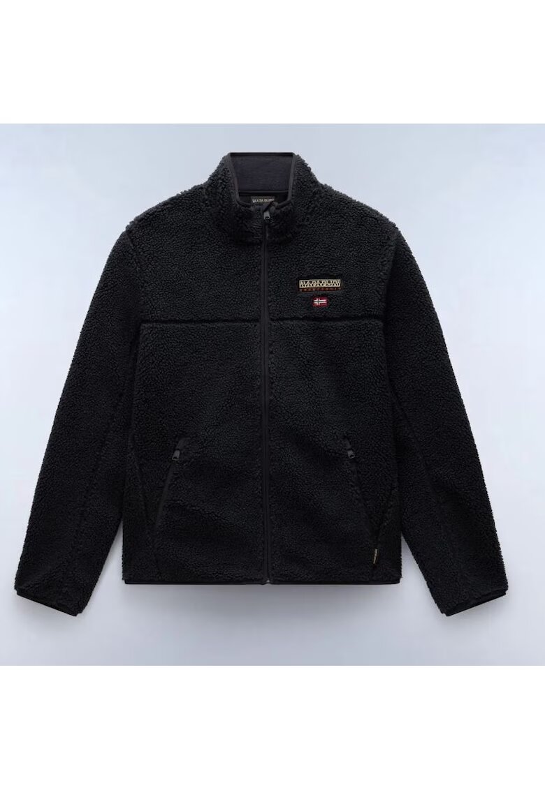 Napapijri Bluzon din material teddy cu fermoar - XL