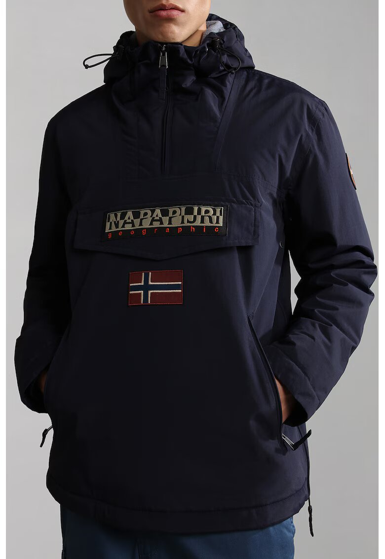 Napapijri Geaca cu logo - fara inchidere Rainforest - Bleumarin