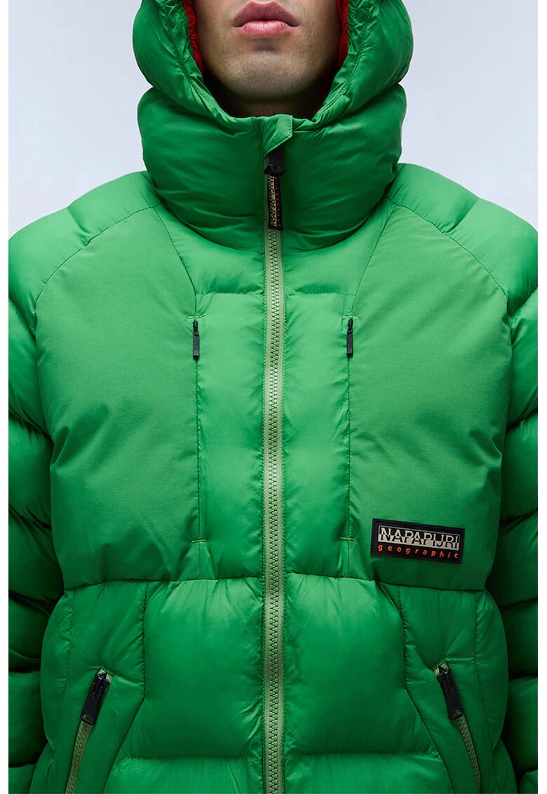 Napapijri Geaca cu vatelina si fermoar Moesa - Rosu/Verde