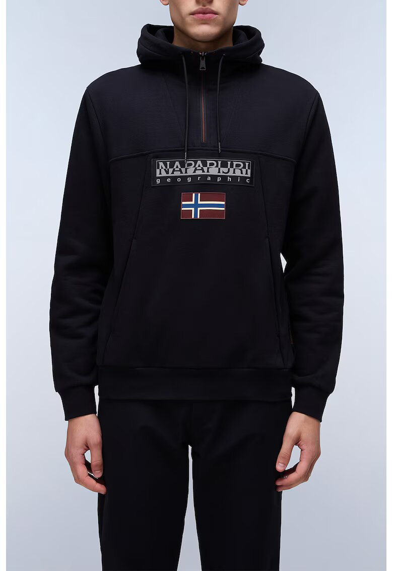 Napapijri Hanorac cu fenta cu fermoar Burgee - Negru
